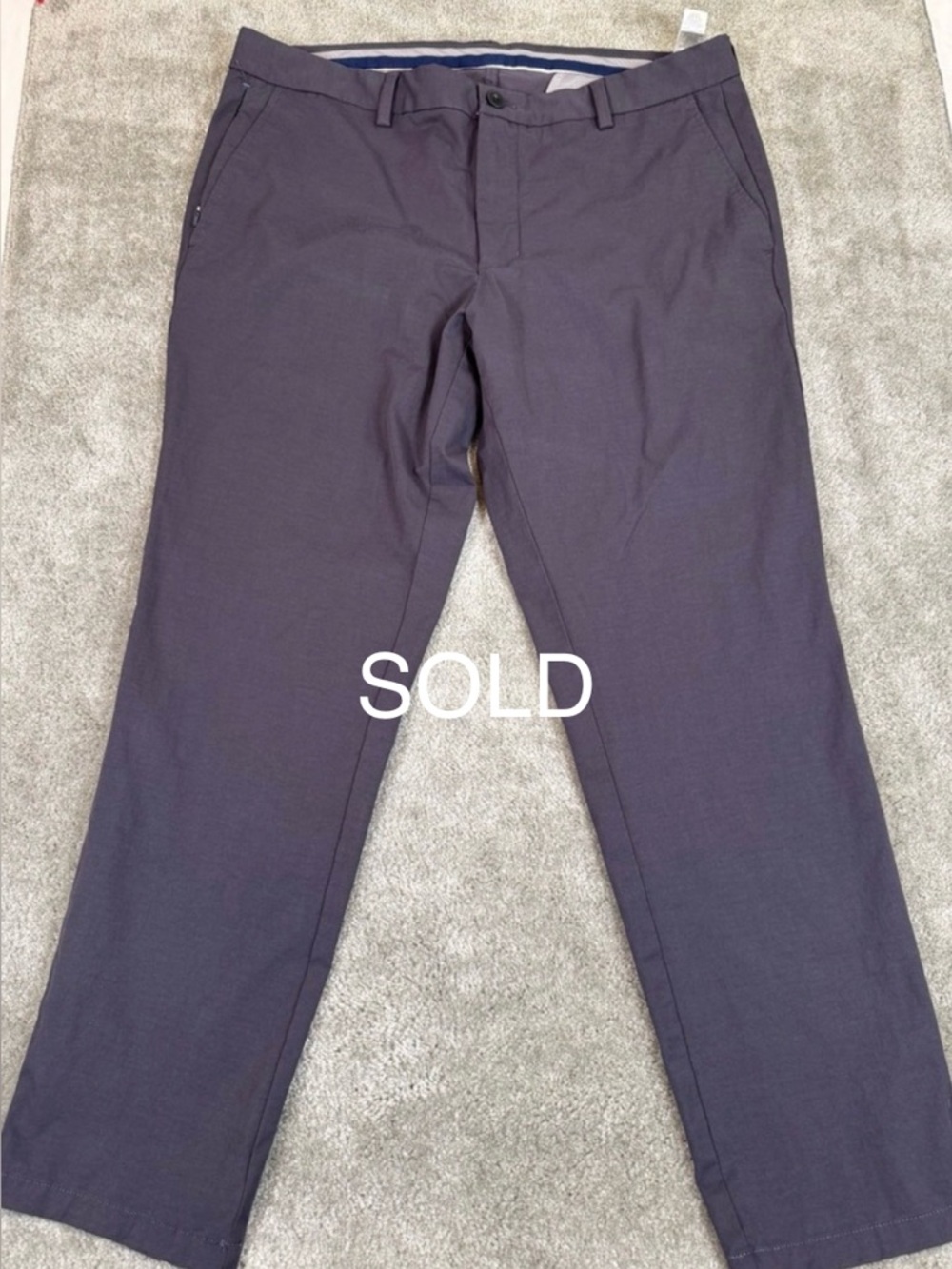 Sold/Vineyard Vines On-The-Go Pant Mens 38x30 Gray OTG Chino Performance Stretch
